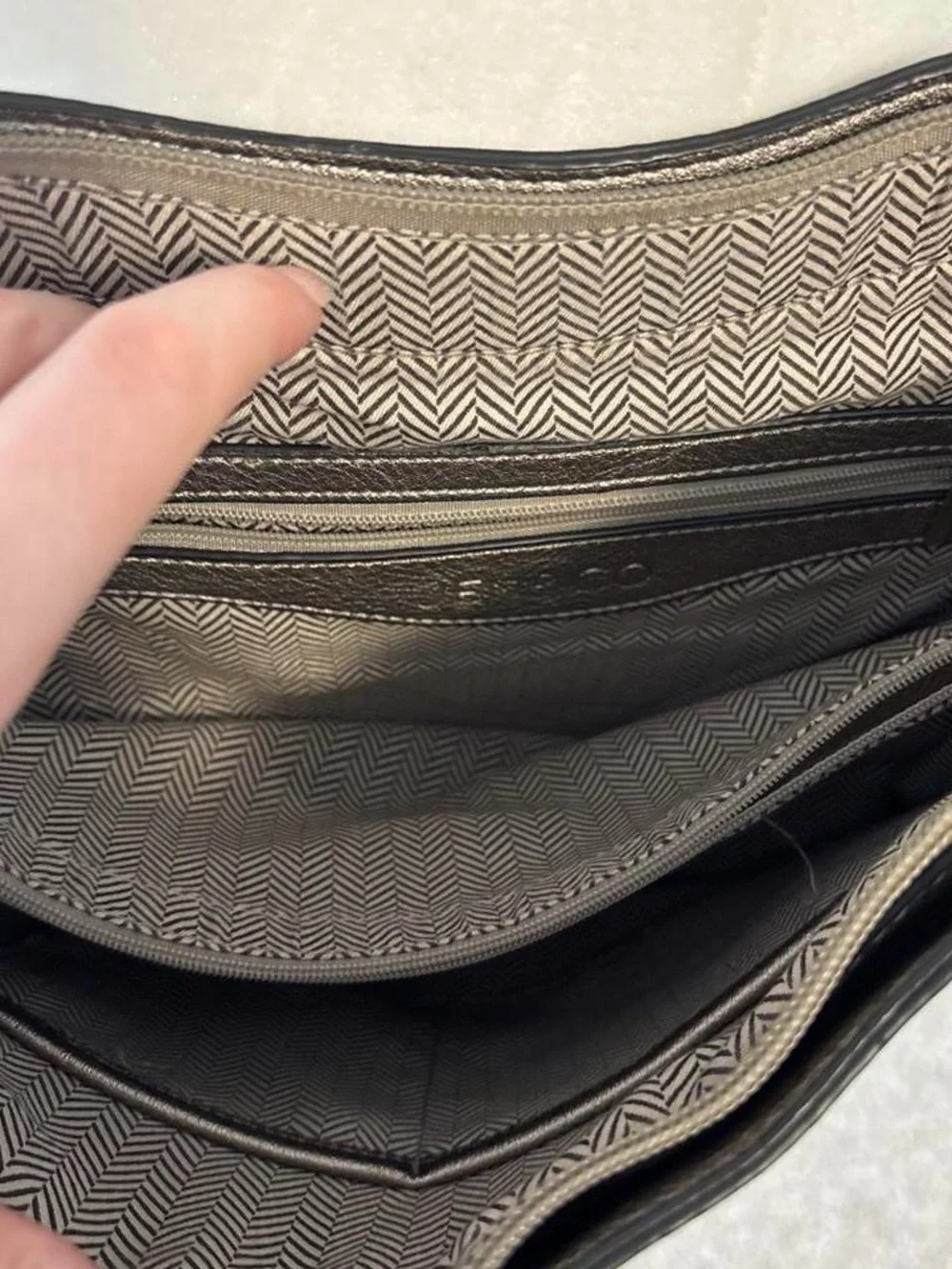 Jen & Co metallic crossbody